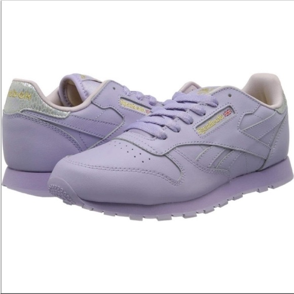 Reebok Classic Leather Metallic Sneakers Purple Retro 90’s Y2k Size 6 Street - Picture 1 of 16